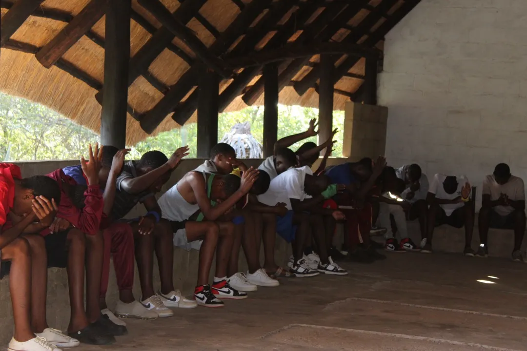 Youth prayer session at chapel